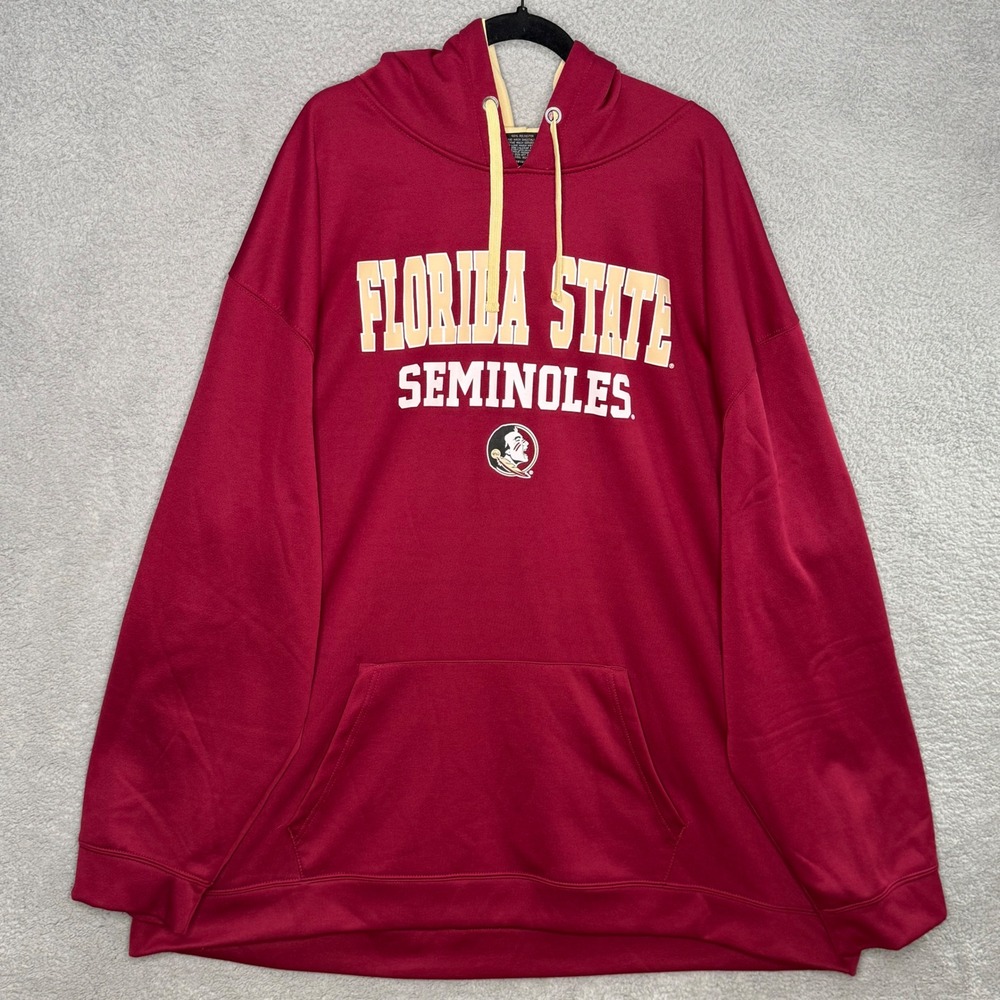 Colosseum Florida State Seminoles Hoodie Mens 6XL Garnet Red FSU Sweatshirt